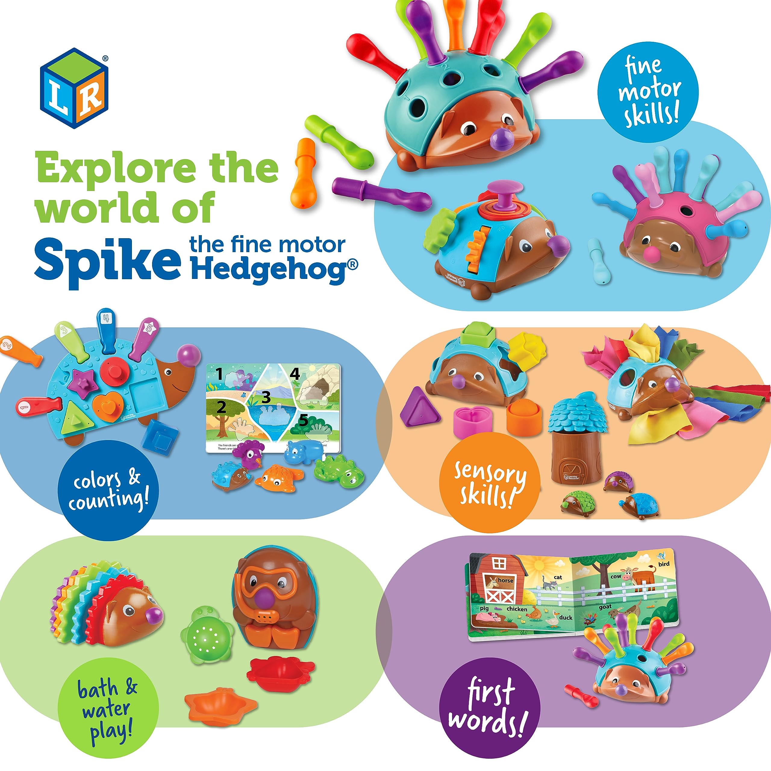 Foto 8 pulgar | Recursos De Aprendizaje De Bath Toys Spike The Fine Motor Hedgehog - Venta Internacional.