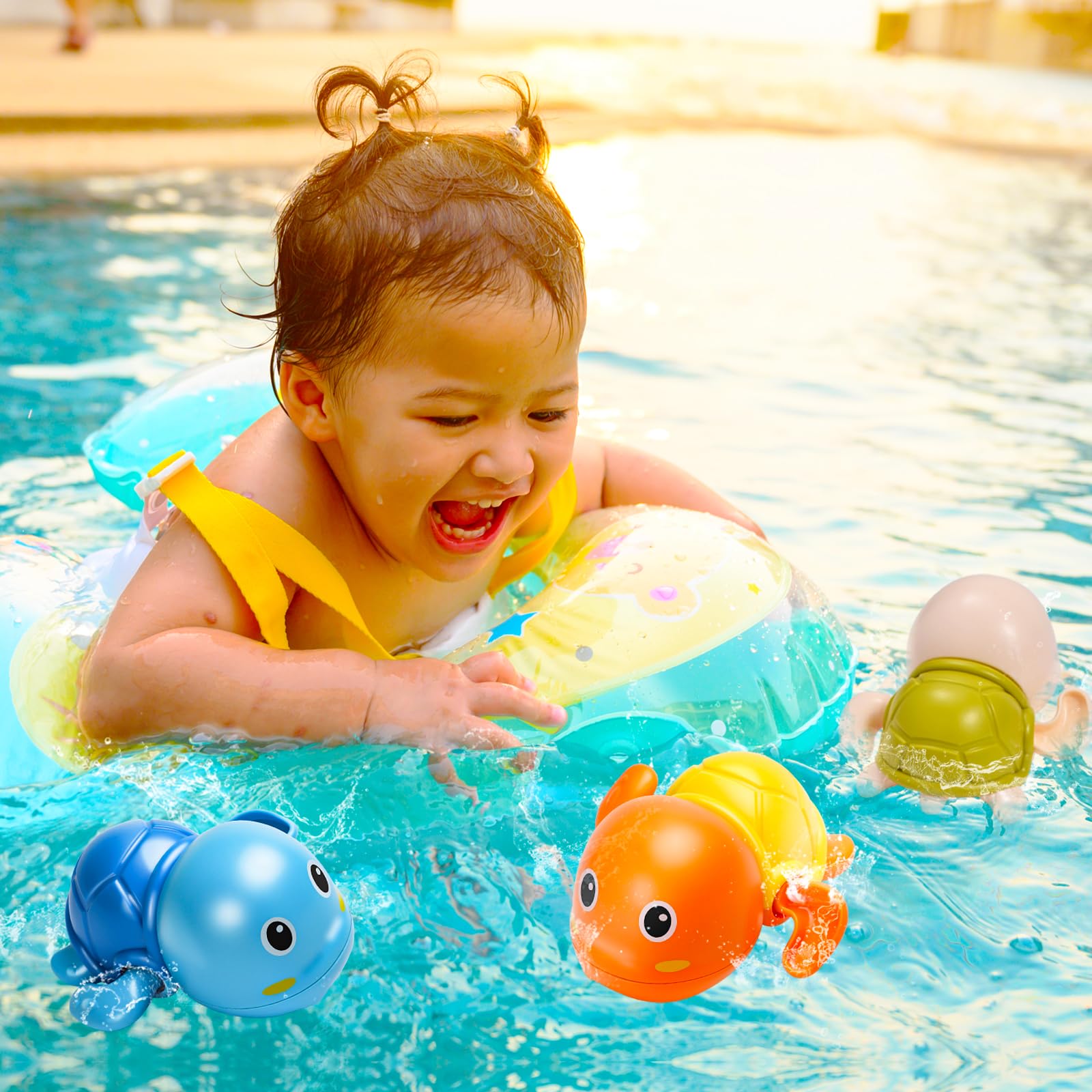 Foto 3 pulgar | Tortuga Nadadora Tohibee De Bath Toys, Paquete De 6, Para Niños Pequeños De 1 A 3 Años - Venta Internacional.