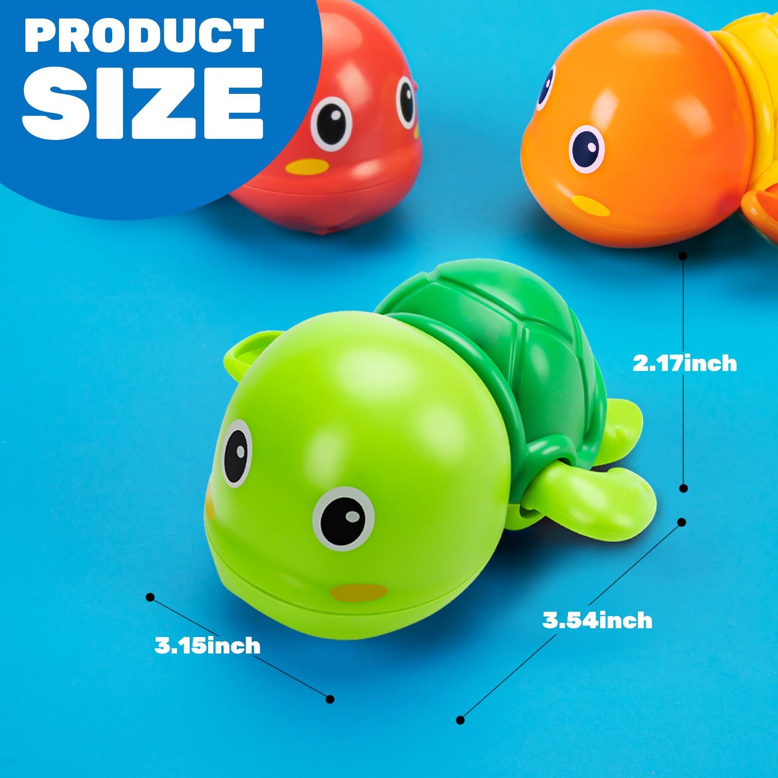 Foto 4 pulgar | Tortuga Nadadora Tohibee De Bath Toys, Paquete De 6, Para Niños Pequeños De 1 A 3 Años - Venta Internacional.