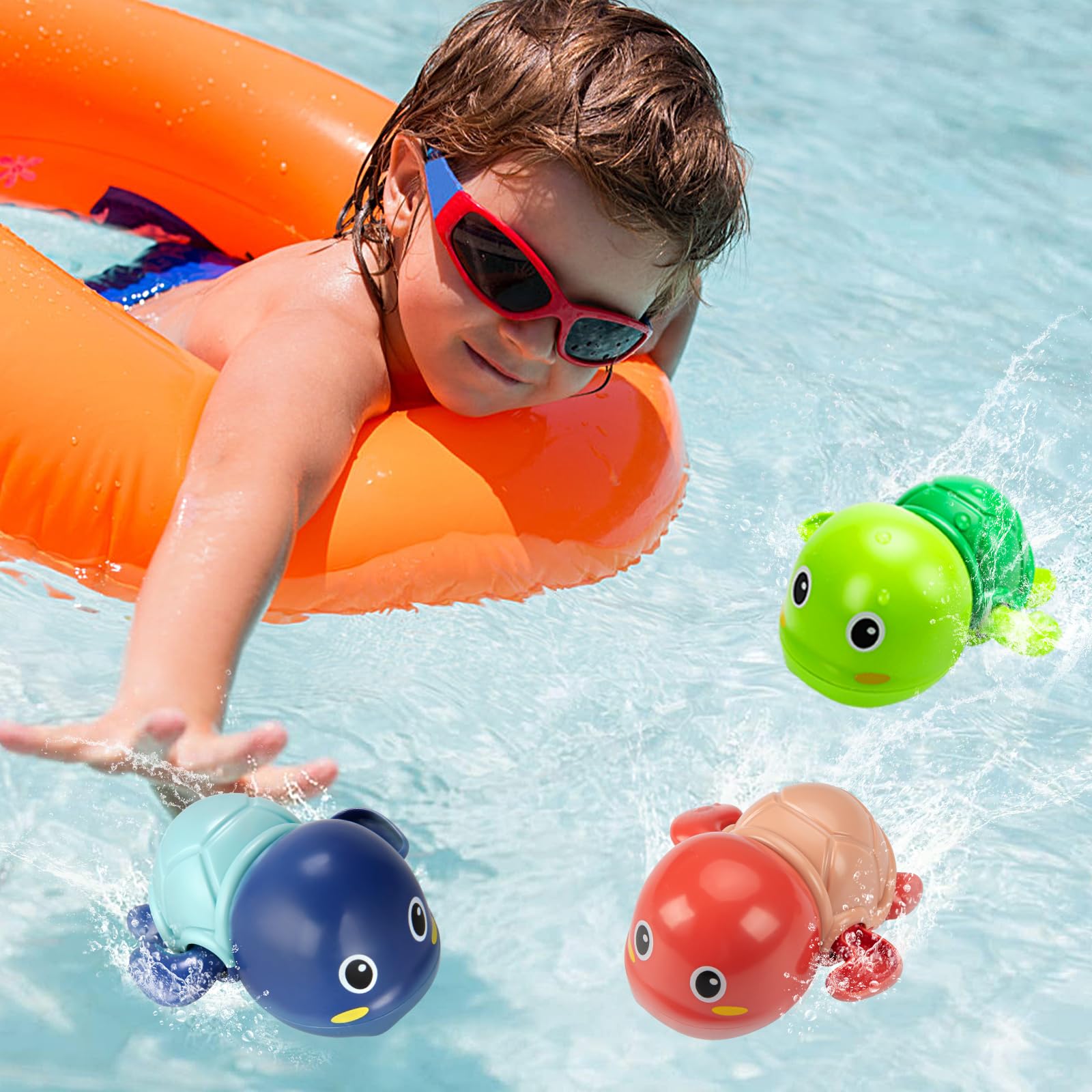 Foto 8 pulgar | Tortuga Nadadora Tohibee De Bath Toys, Paquete De 6, Para Niños Pequeños De 1 A 3 Años - Venta Internacional.