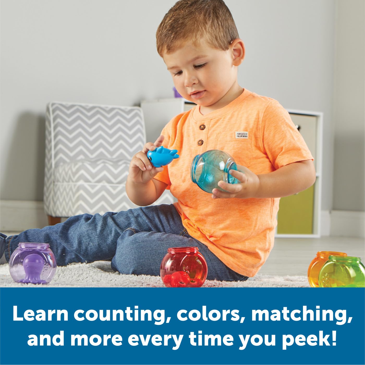 Foto 3 pulgar | Toy Learning Resources Peekaboo Fishbowl Friends, 10 Piezas - Venta Internacional.