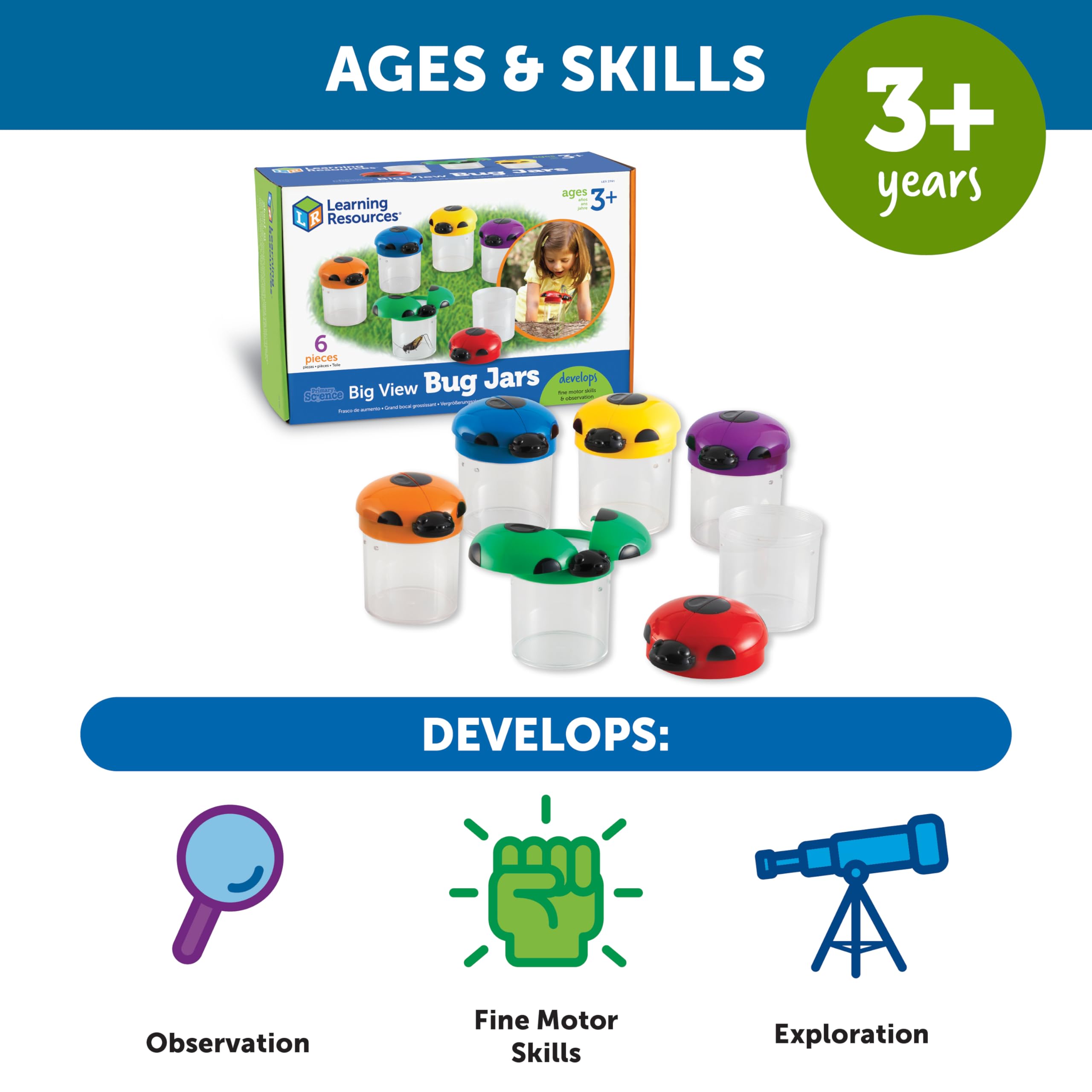 Foto 6 pulgar | Juego De 6 Juguetes Para Exteriores Big View De Bug Jar Learning Resources - Venta Internacional.