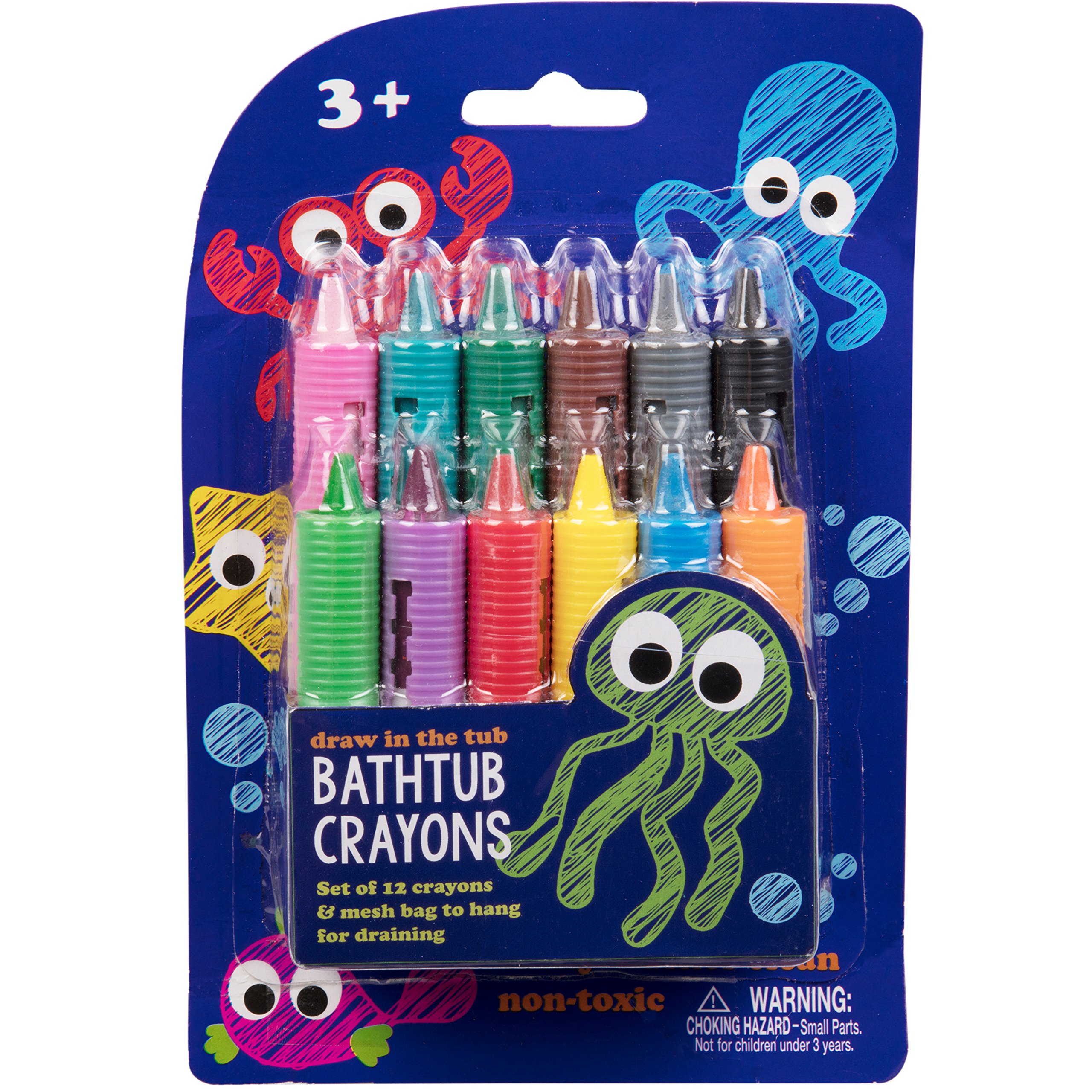 Crayones Para Bañera Scs Direct Super Set De 12 Con Bolsa De Almacenamiento - Venta Internacional.