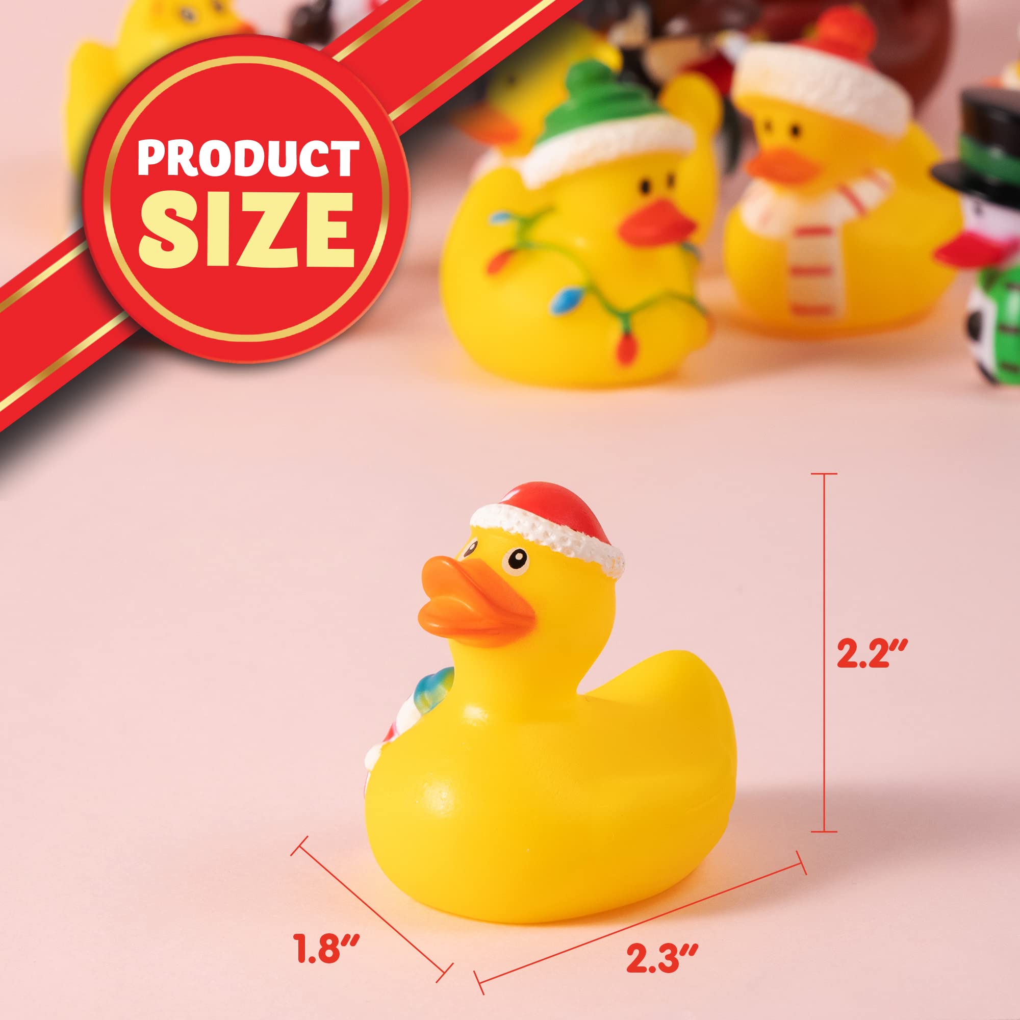 Foto 6 pulgar | Juguetes De Baño Con Forma De Pato De Goma Joyin Christmas, 12 Unidades Para Niñas Y Niños - Venta Internacional.