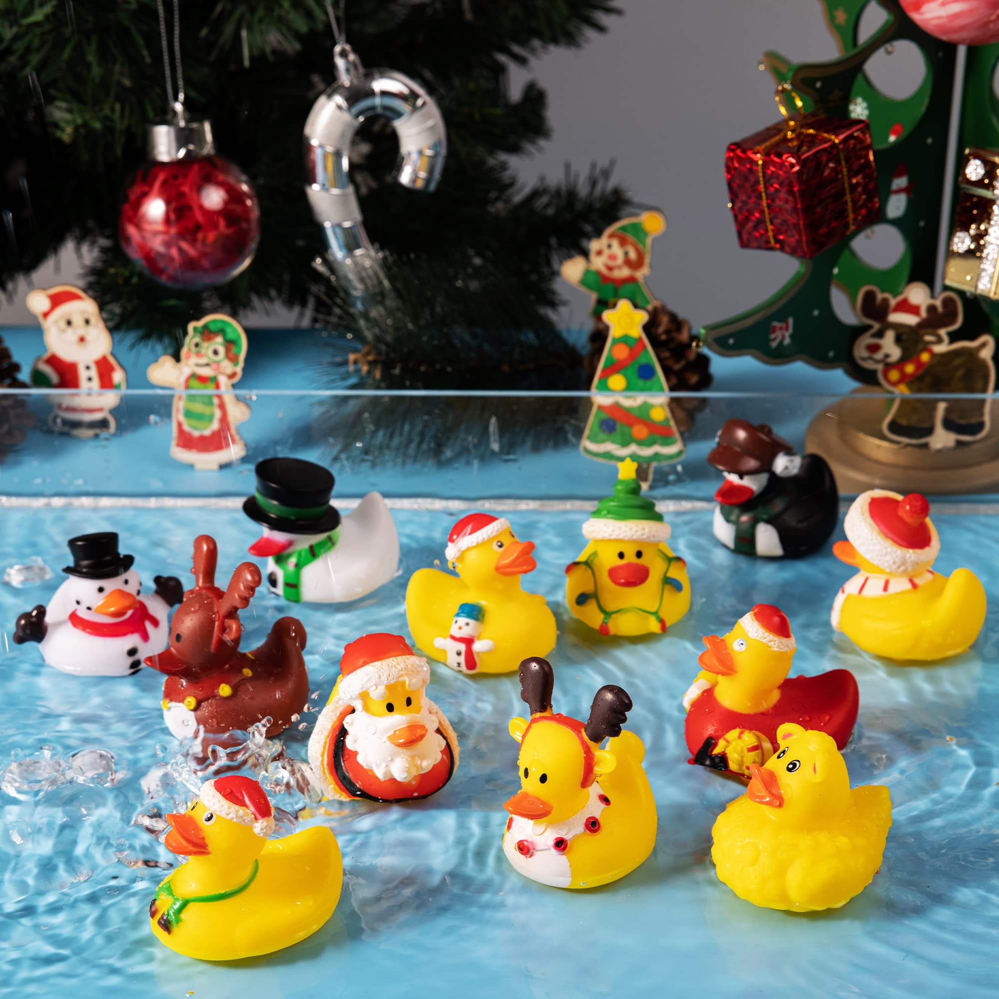 Foto 8 pulgar | Juguetes De Baño Con Forma De Pato De Goma Joyin Christmas, 12 Unidades Para Niñas Y Niños - Venta Internacional.