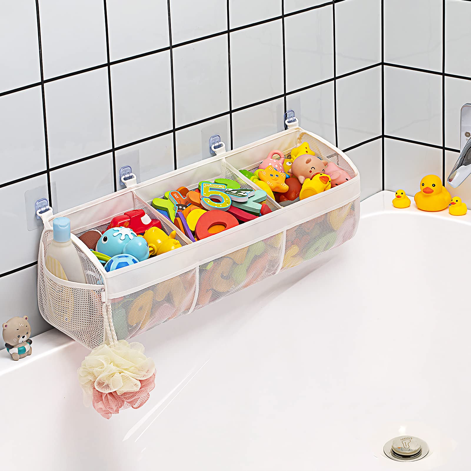Foto 2 pulgar | Organizador de Juguetes De Baño Austion Original Con 3 Compartimentos, Mejora - Venta Internacional