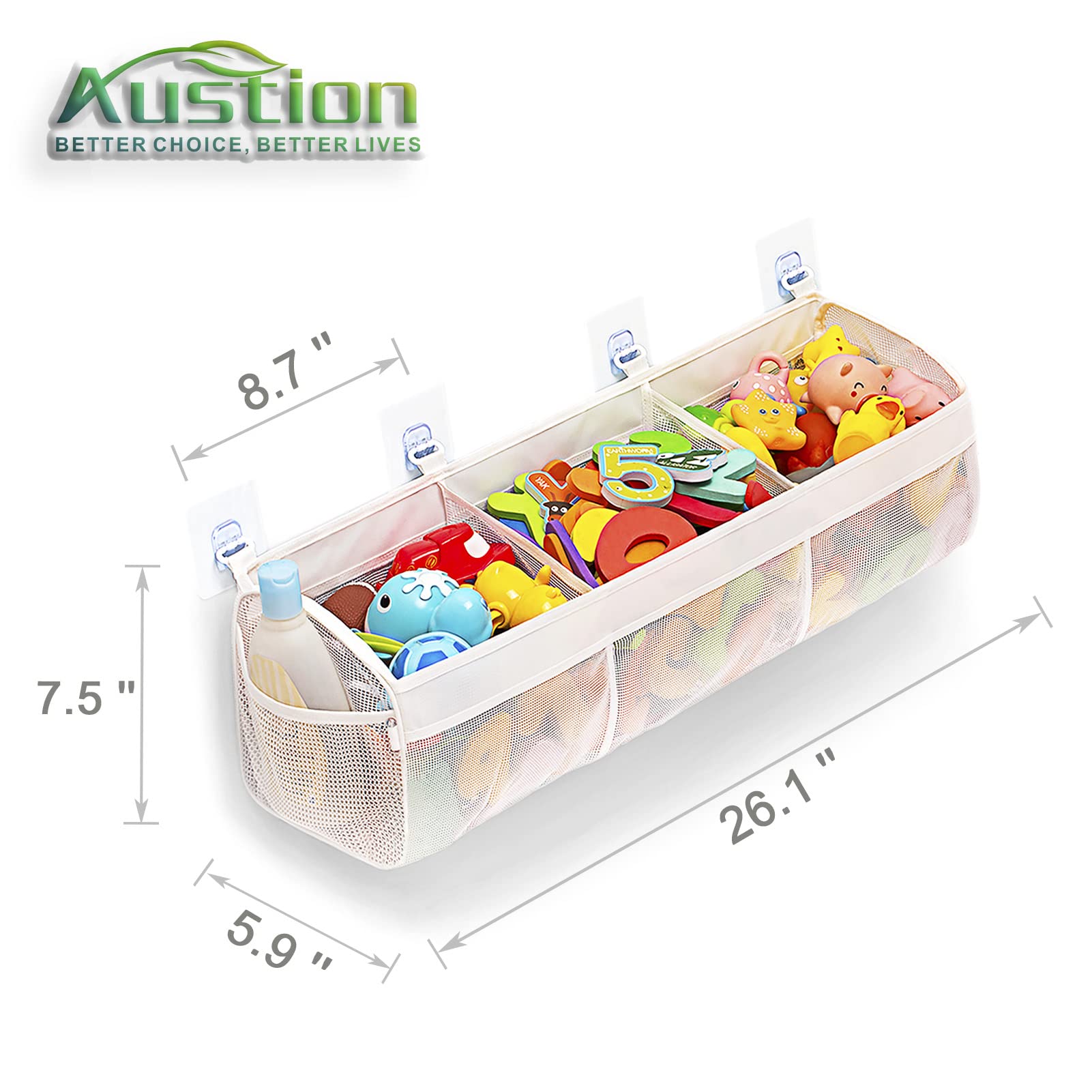 Foto 4 pulgar | Organizador de Juguetes De Baño Austion Original Con 3 Compartimentos, Mejora - Venta Internacional