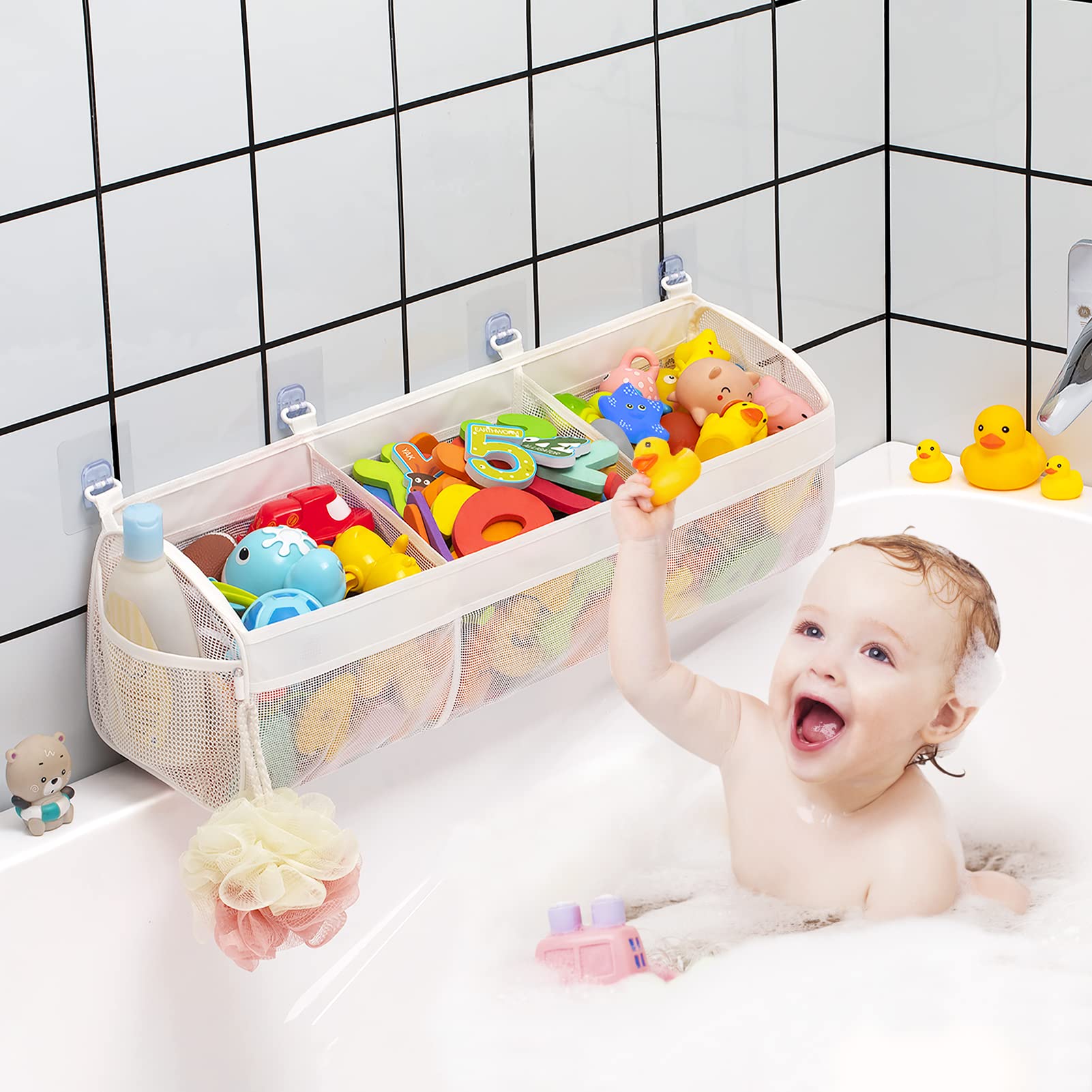 Foto 5 pulgar | Organizador de Juguetes De Baño Austion Original Con 3 Compartimentos, Mejora - Venta Internacional