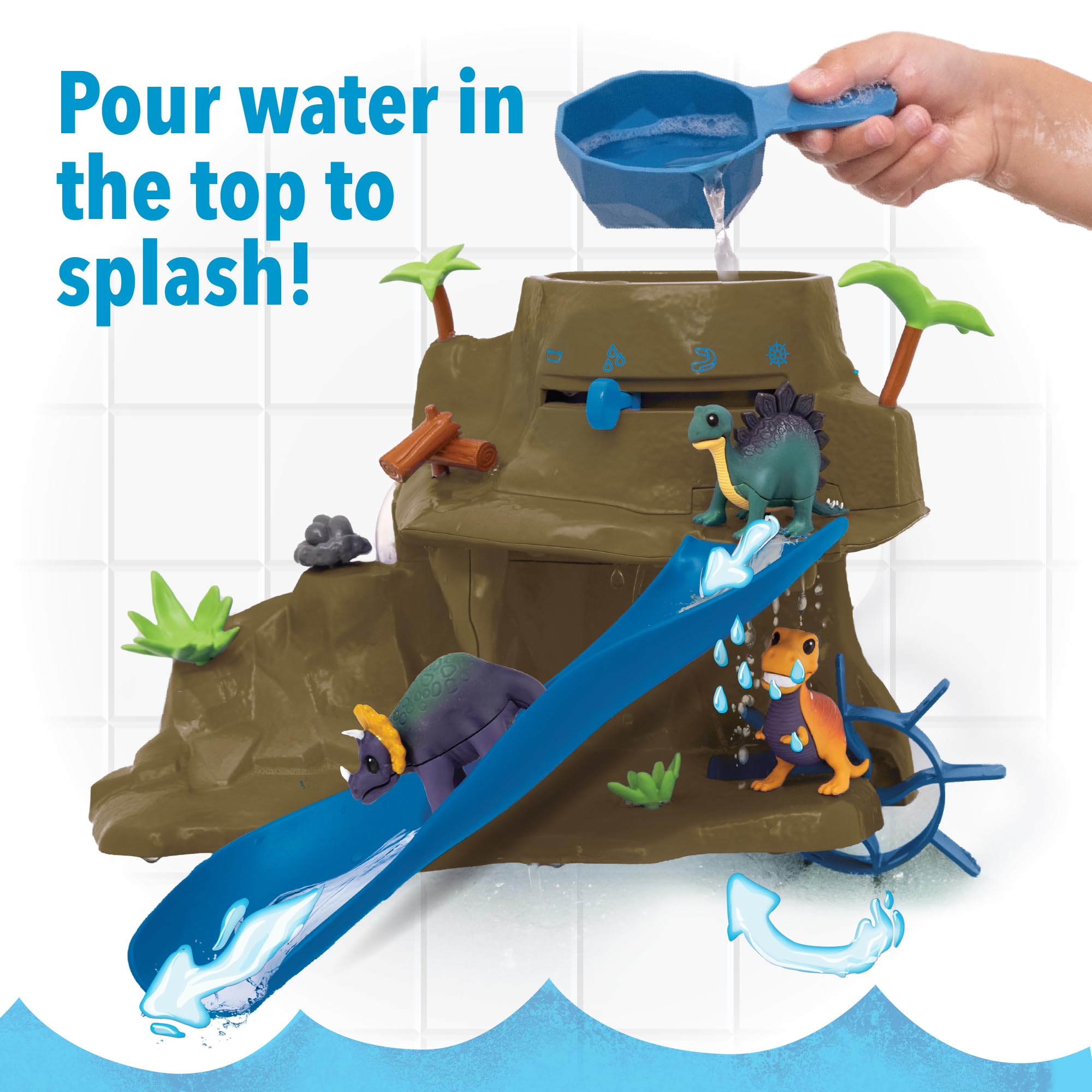 Foto 2 | Juguete De Baño Mindware Dinosaur Color Splash Water Park 3+ - Venta Internacional.