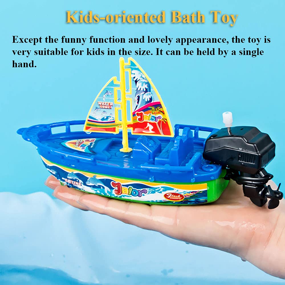 Foto 7 pulgar | Set De Juguetes Windup Boat Nextake Windup Boat Ship Water Bath - Venta Internacional.
