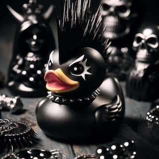 Foto 4 | Juguete De Baño Rubber Duck Satan Gothic Punk Rock Coleccionable - Venta Internacional.