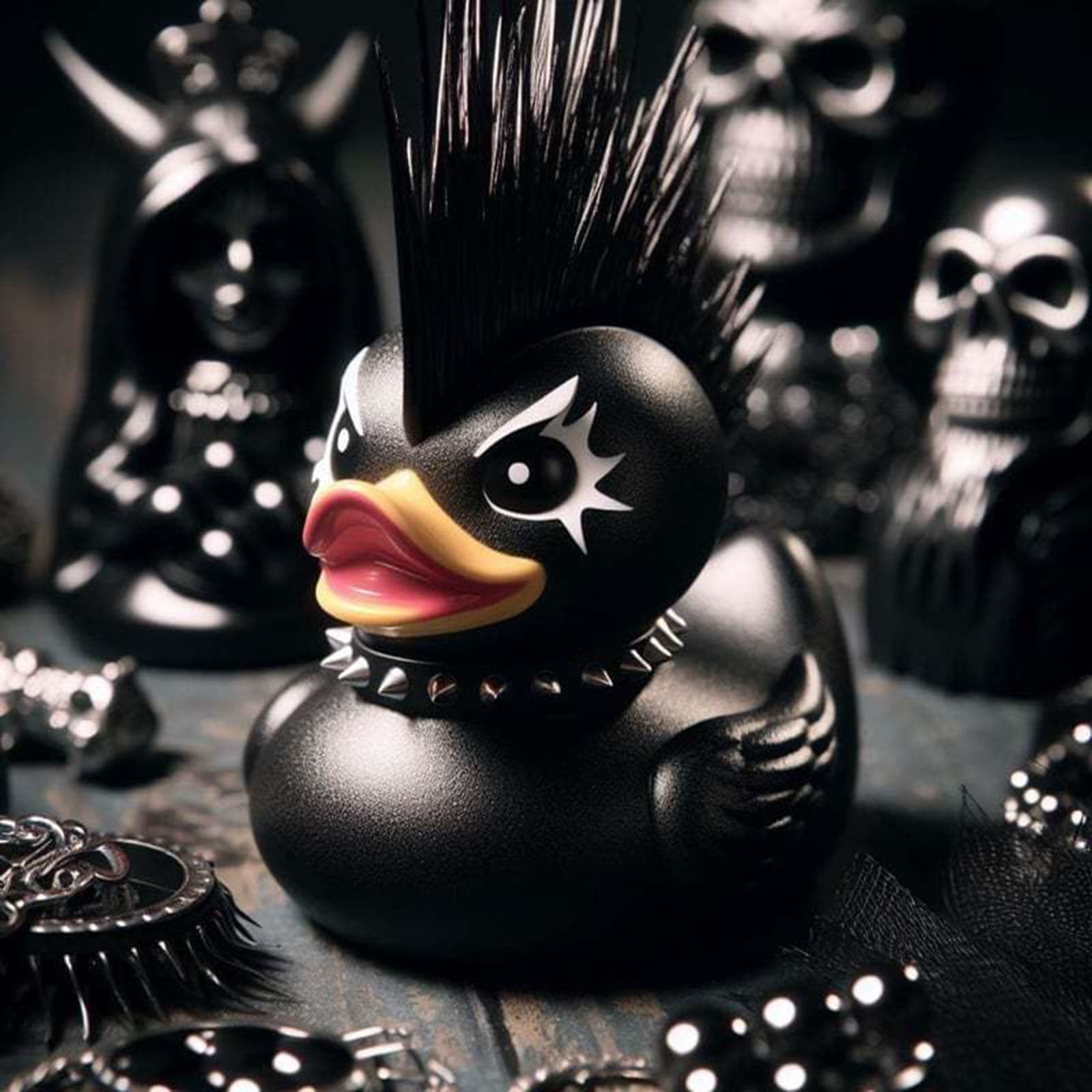 Foto 3 pulgar | Juguete De Baño Coleccionable Rubber Duck Death Rock Duck Dark Small - Venta Internacional.