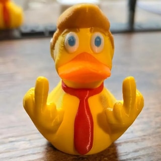 Foto 2 | Divertido Patrón De Bandera Estadounidense Con El Dedo Medio De Un Pato De Goma Para Decoración De Coches - Ve