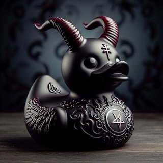 Foto 2 | Juguete De Baño Rubber Duck Satan Gothic Punk Rock Coleccionable - Venta Internacional.