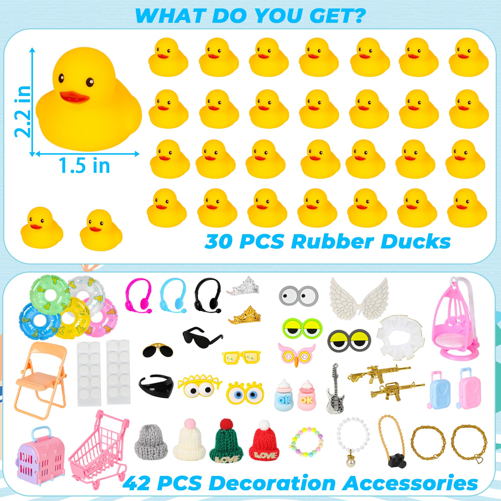 Foto 4 pulgar | Juego De Juguetes Rubber Ducks, 72 Piezas, Para Baño Con Accesorios Para Niños - Venta Internacional.
