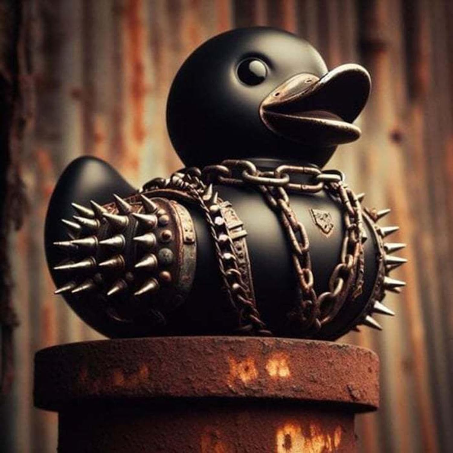 Foto 3 pulgar | Juguete De Baño Coleccionable Rubber Duck De Estilo Gótico Punk Oscuro - Venta Internacional.