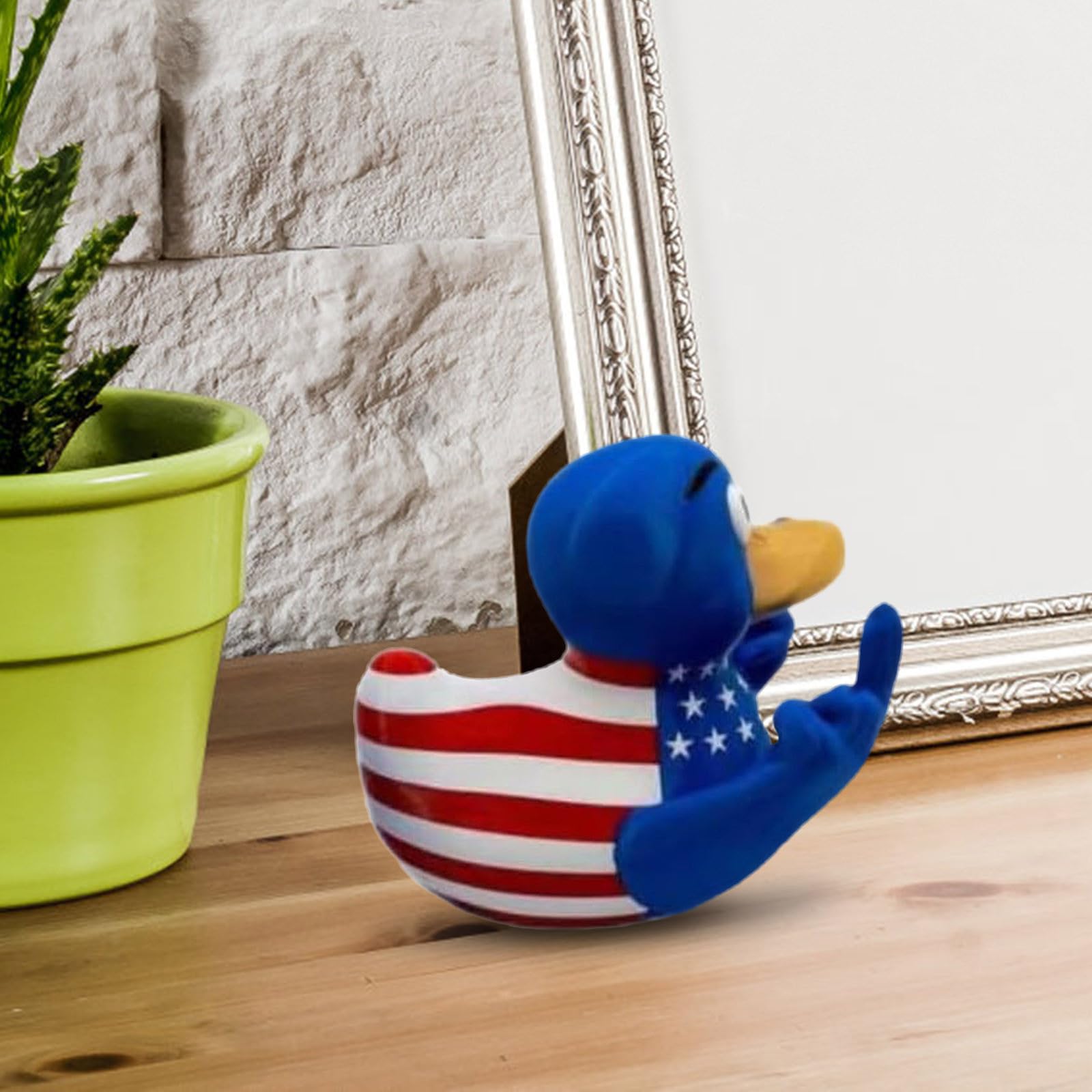 Foto 3 pulgar | Divertido Patrón De Bandera Estadounidense Con El Dedo Medio De Un Pato De Goma Para Decoración De Coches - Ve