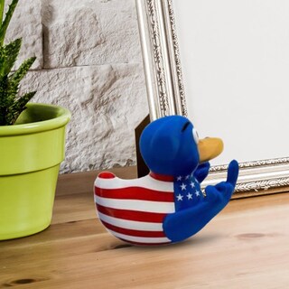 Foto 2 | Divertido Patrón De Bandera Estadounidense Con El Dedo Medio De Un Pato De Goma Para Decoración De Coches - Ve