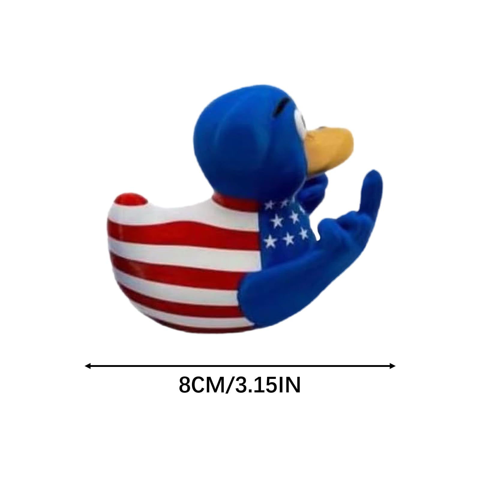 Foto 5 pulgar | Divertido Patrón De Bandera Estadounidense Con El Dedo Medio De Un Pato De Goma Para Decoración De Coches - Ve