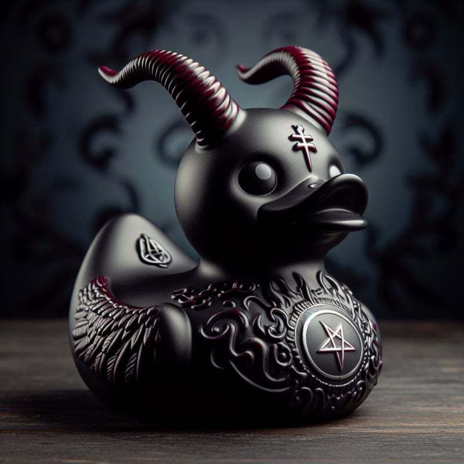 Foto 3 pulgar | Juguete De Baño Rubber Duck Satan Gothic Punk Rock Coleccionable - Venta Internacional.