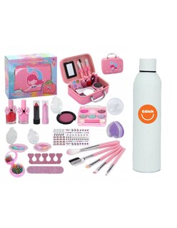 Foto 1 | Maquillaje Belleza De Juguete Para Niñas No Tóxico Lavables + Termo De Agua Güish