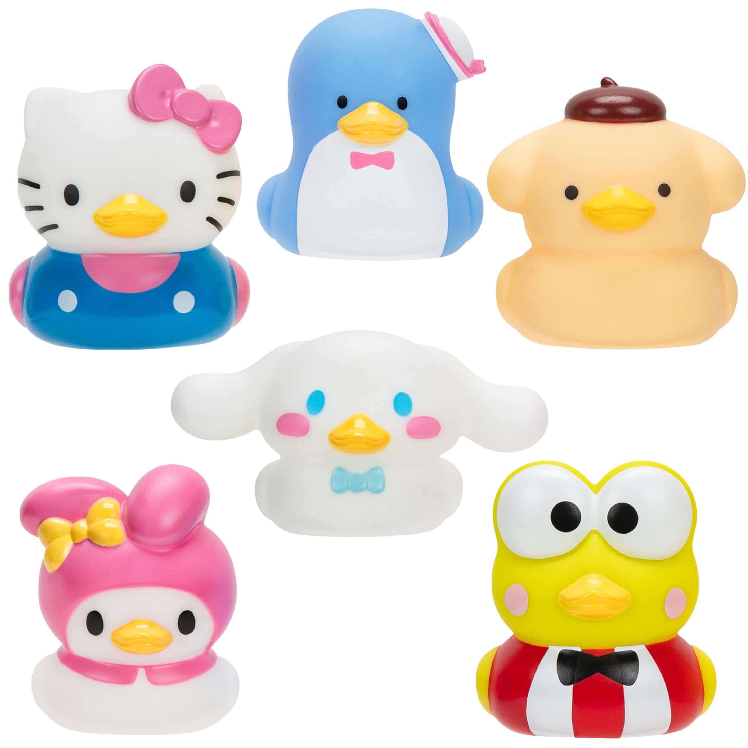 Foto 2 pulgar | Juguetes Acuáticos Rubber Duck Jazwares Hello Kitty & Friends, Paquete De 6 - Venta Internacional.
