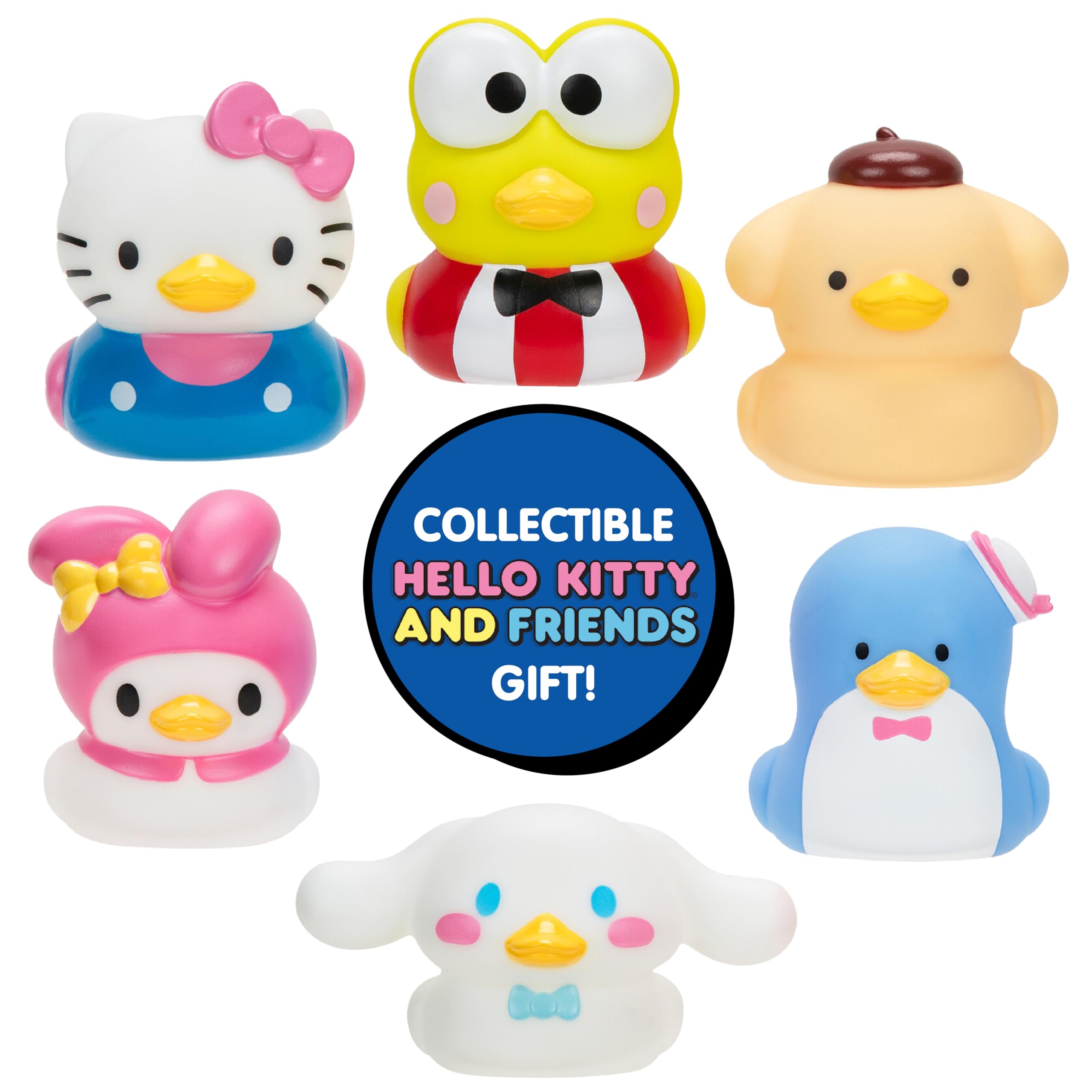 Foto 4 pulgar | Juguetes Acuáticos Rubber Duck Jazwares Hello Kitty & Friends, Paquete De 6 - Venta Internacional.