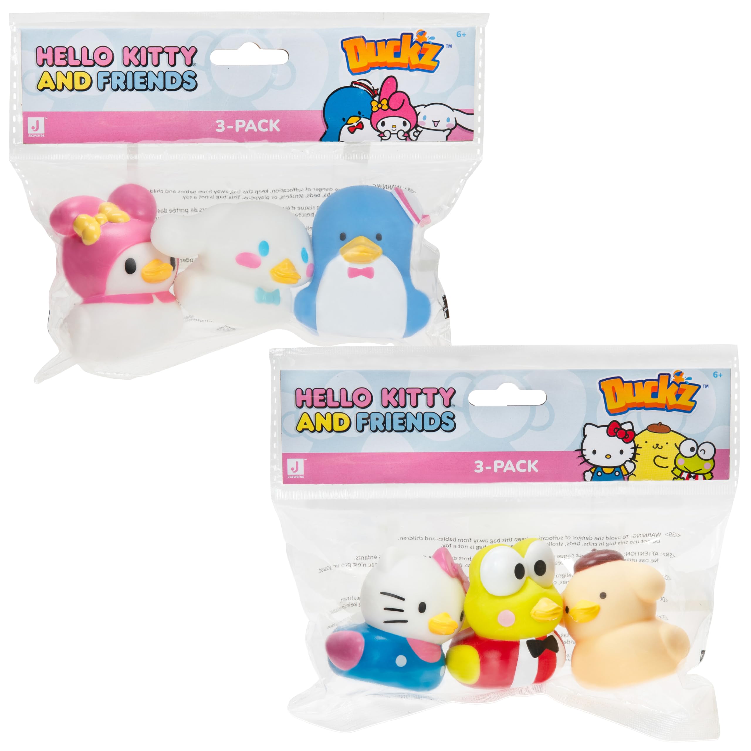 Foto 6 pulgar | Juguetes Acuáticos Rubber Duck Jazwares Hello Kitty & Friends, Paquete De 6 - Venta Internacional.