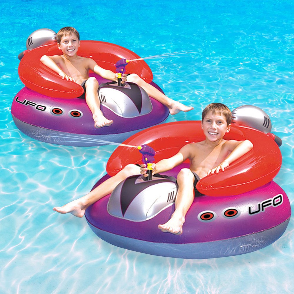 Juego Flotante Para Piscina Swimline Ufo Squirter, Paquete De 2 - Venta Internacional.