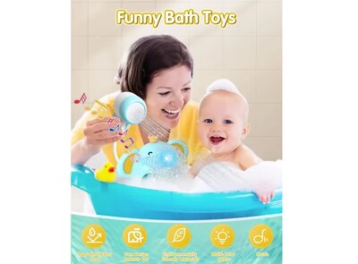 Foto 4 | Set De Juguetes Educativos Xtellar Y Regadera Interactiva Para Baño De Bebés