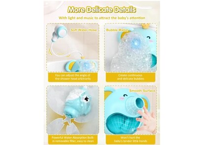 Foto 5 | Set De Juguetes Educativos Xtellar Y Regadera Interactiva Para Baño De Bebés