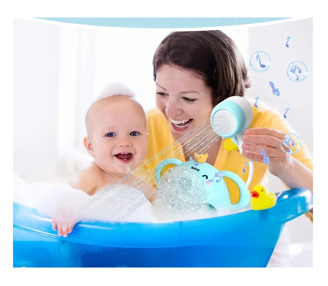 Foto 3 pulgar | Juguete Y Regadera Para Baño De Bebé Con Rociador Agua  Azul