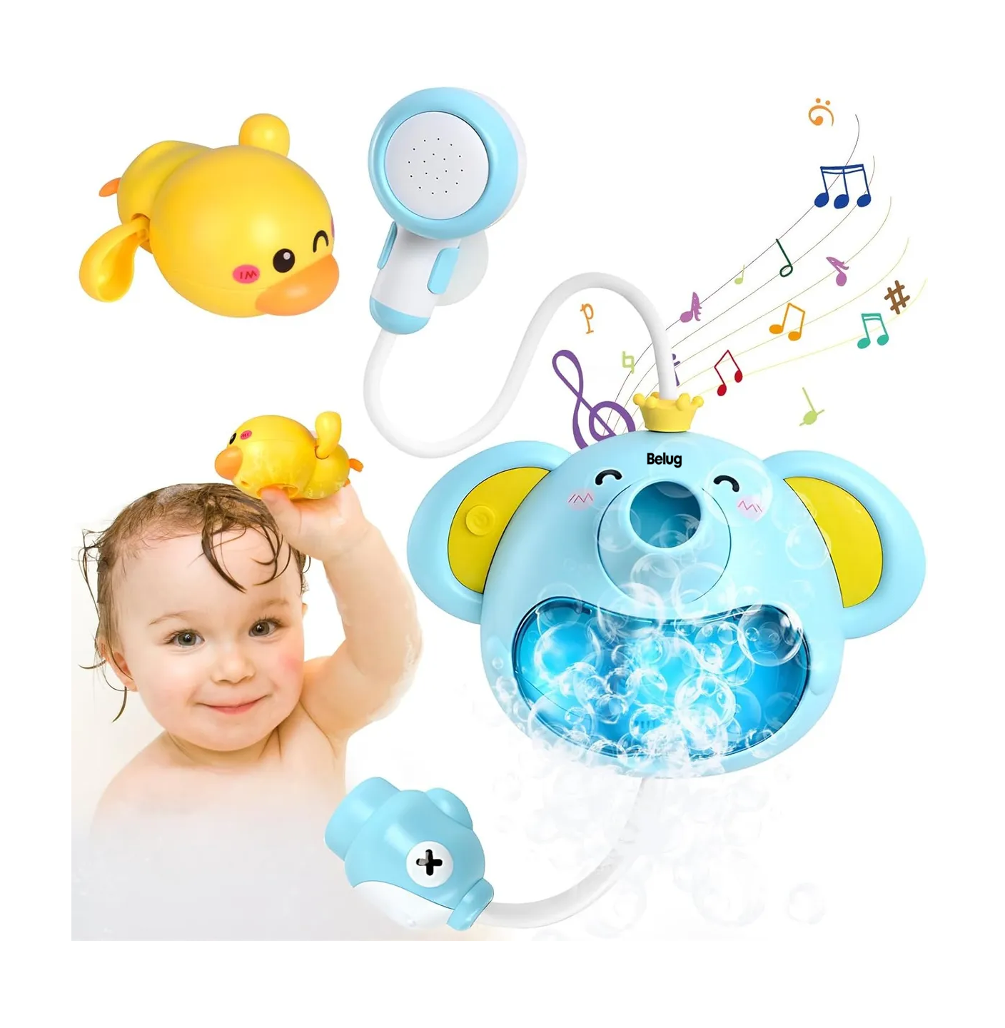 Foto 4 pulgar | Juguete Y Regadera Para Baño De Bebé Con Rociador Agua  Azul