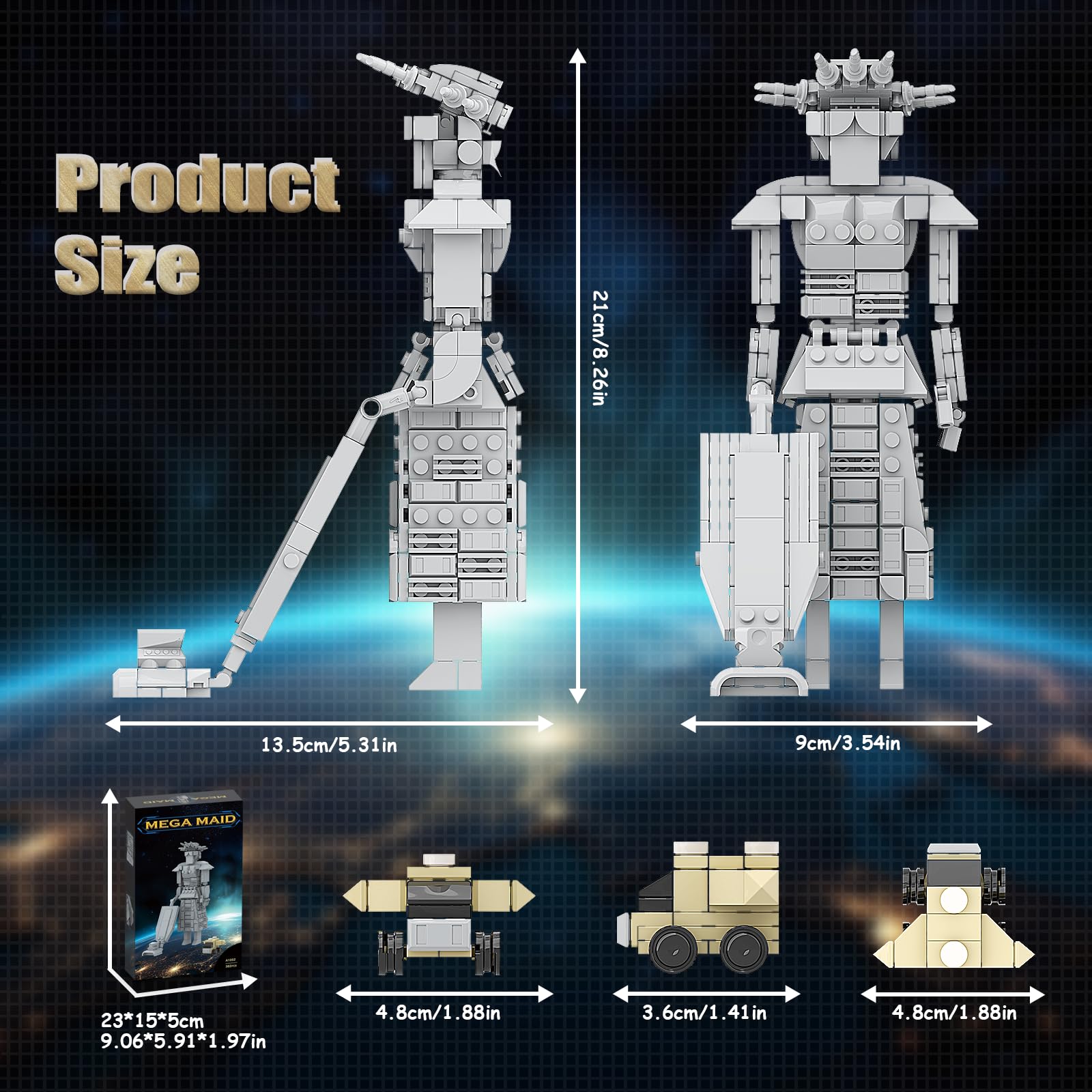 Foto 3 | Kit De Construcción Creative Mega Maid Spaceballs 362 Unidades - Venta Internacional.