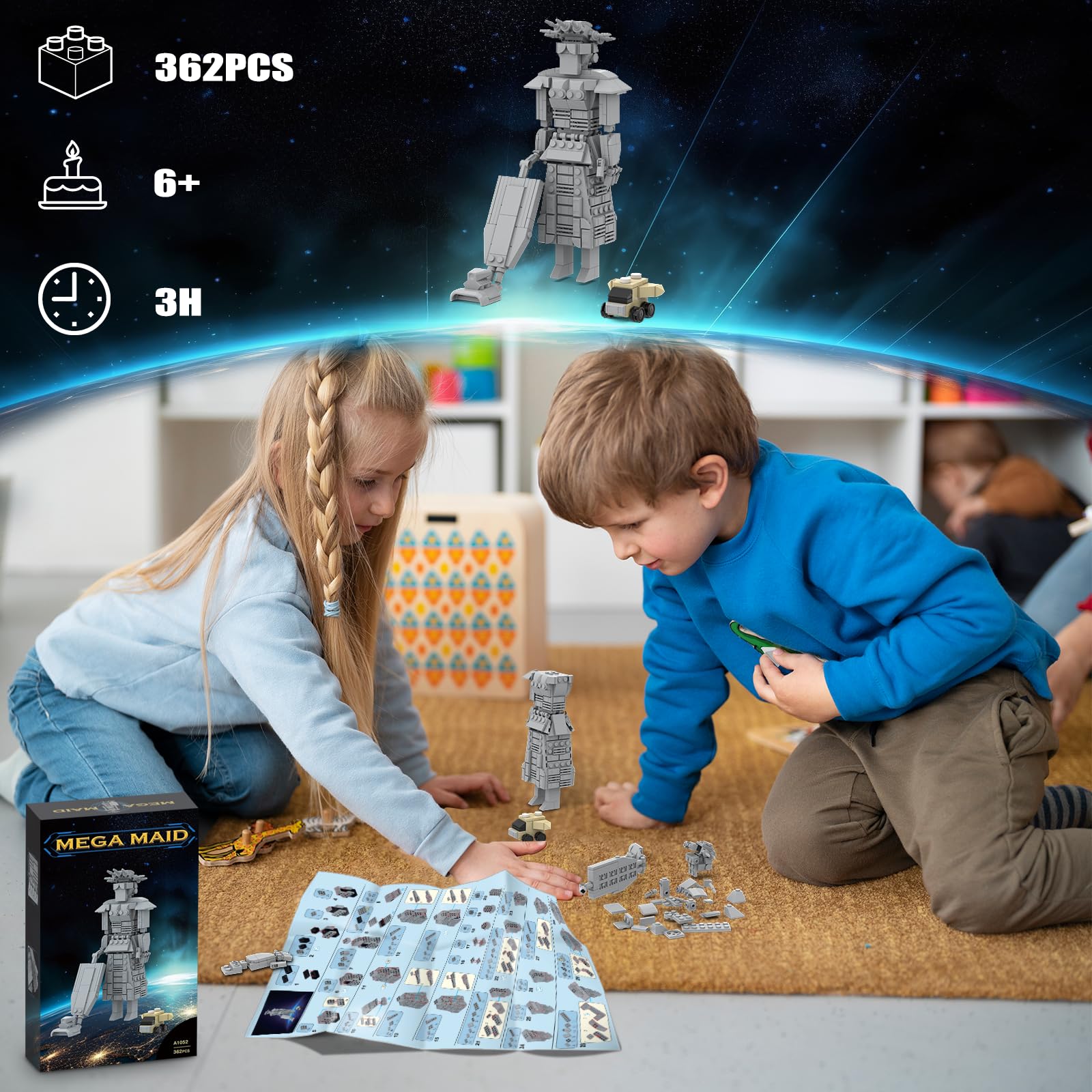 Foto 4 | Kit De Construcción Creative Mega Maid Spaceballs 362 Unidades - Venta Internacional.