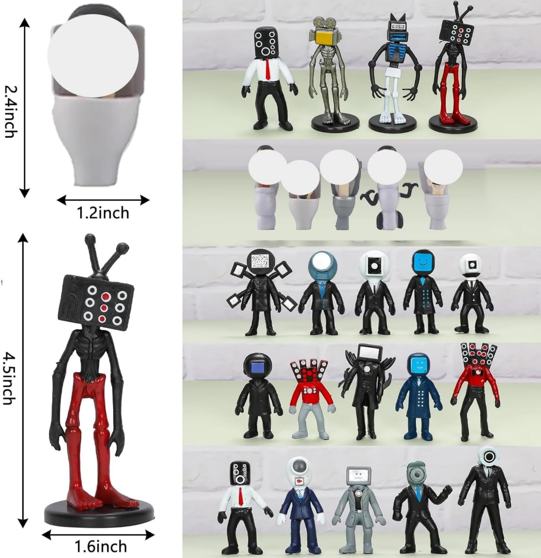 Foto 3 pulgar | Set De Muñecos Para Inodoro, Camarógrafo, Juego De Terror, 24 Piezas, Para Niños - Venta Internacional.
