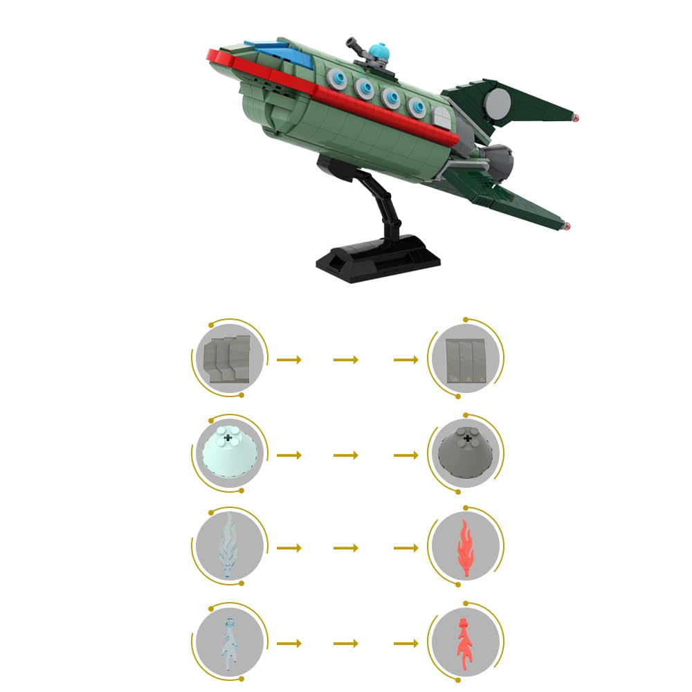 Foto 5 | Bloques De Construcción Futurama Planet Express Ship 614 Piezas - Venta Internacional.
