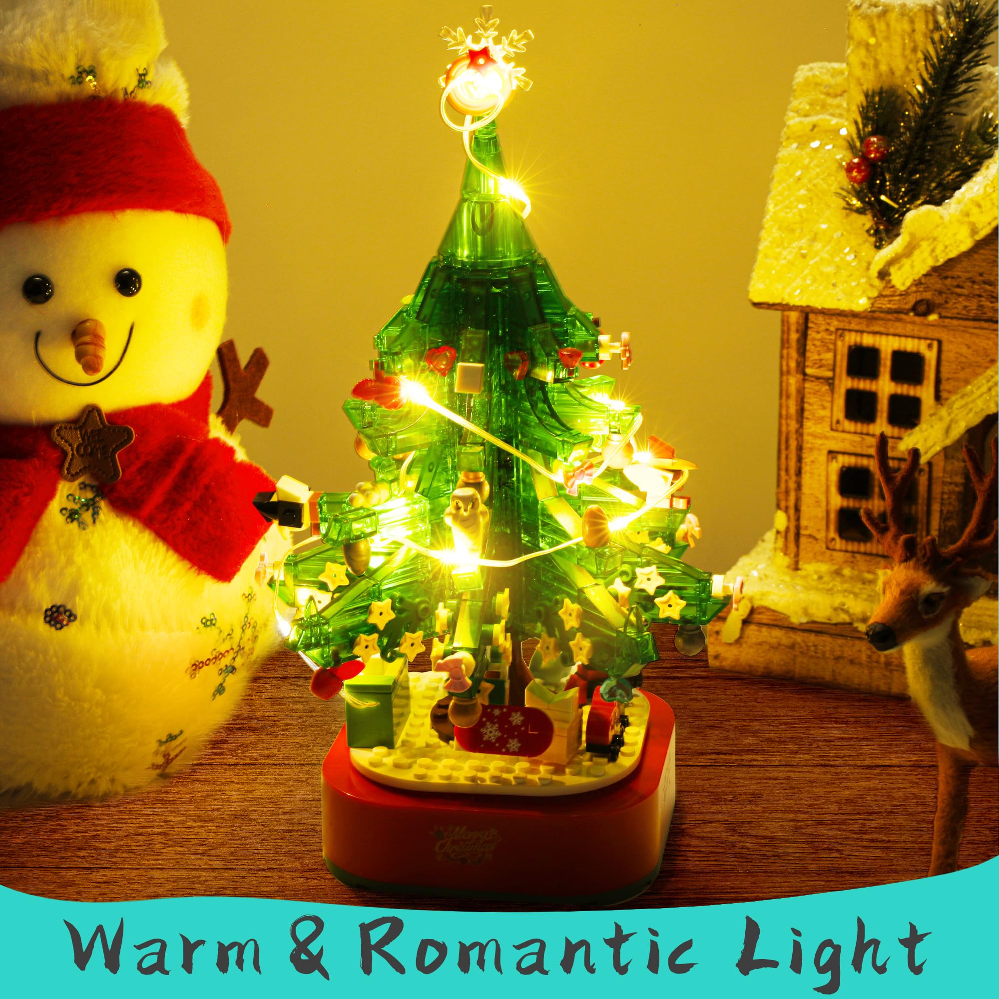 Foto 5 pulgar | Árbol De Navidad Building Block Con Música Y Luz Led Para Niños De 3 A 18 Años - Venta Internacional.