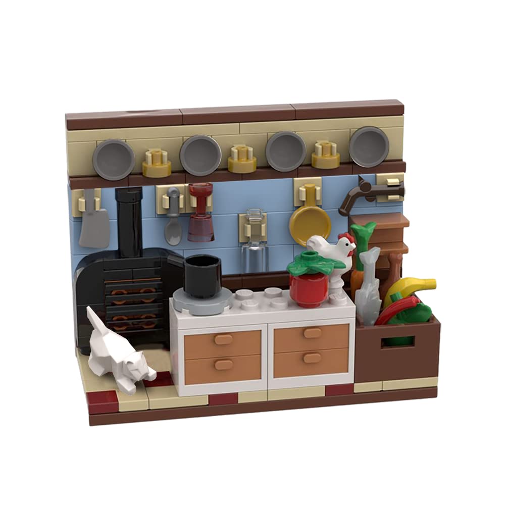 Foto 2 | Building Block Scene Sayotoo Swedish Chef's Kitchen 143 Piezas - Venta Internacional.