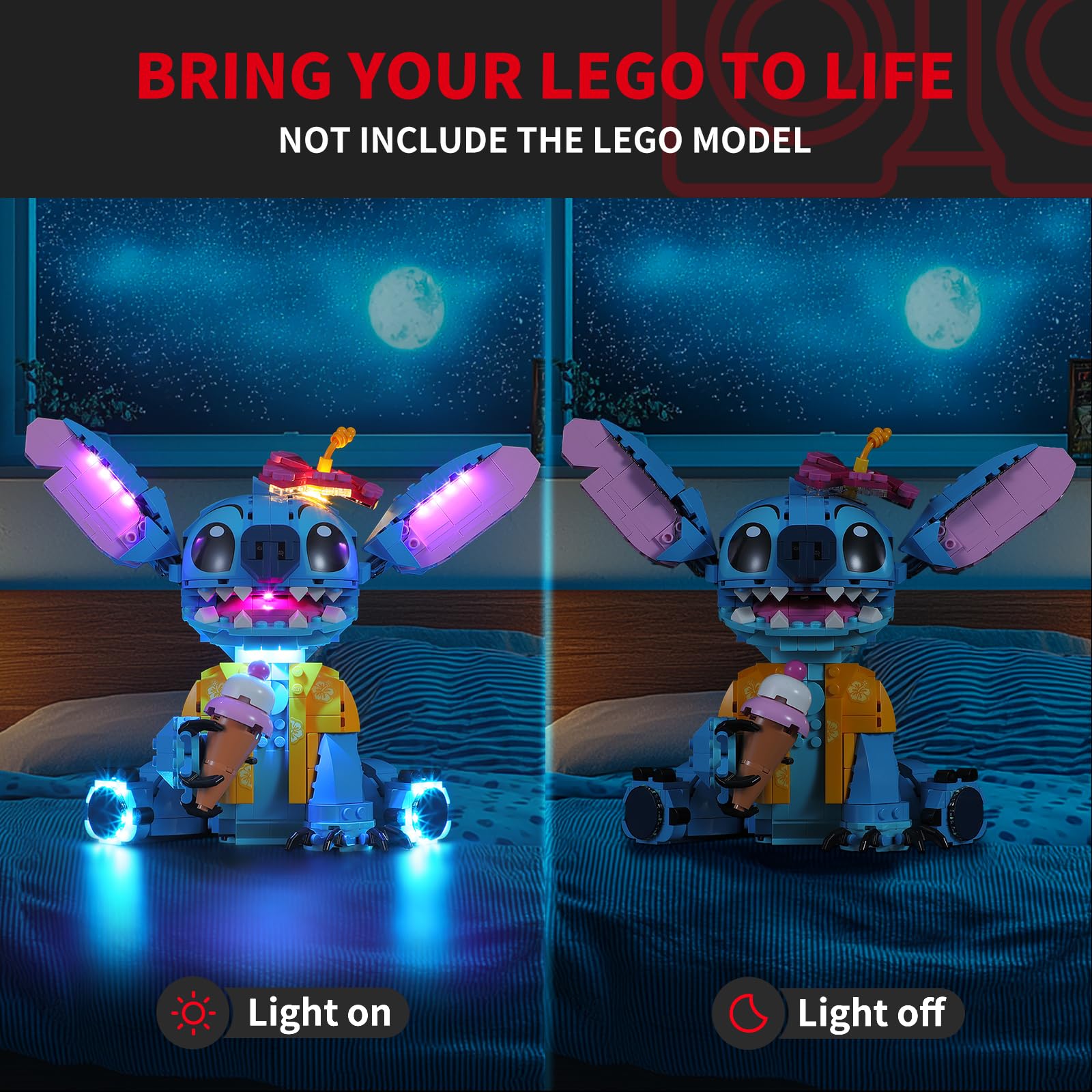 Foto 3 pulgar | Kit De Luces Para Lego Disney Stitch Con Luces Led Briksmax 2.0 - Venta Internacional.