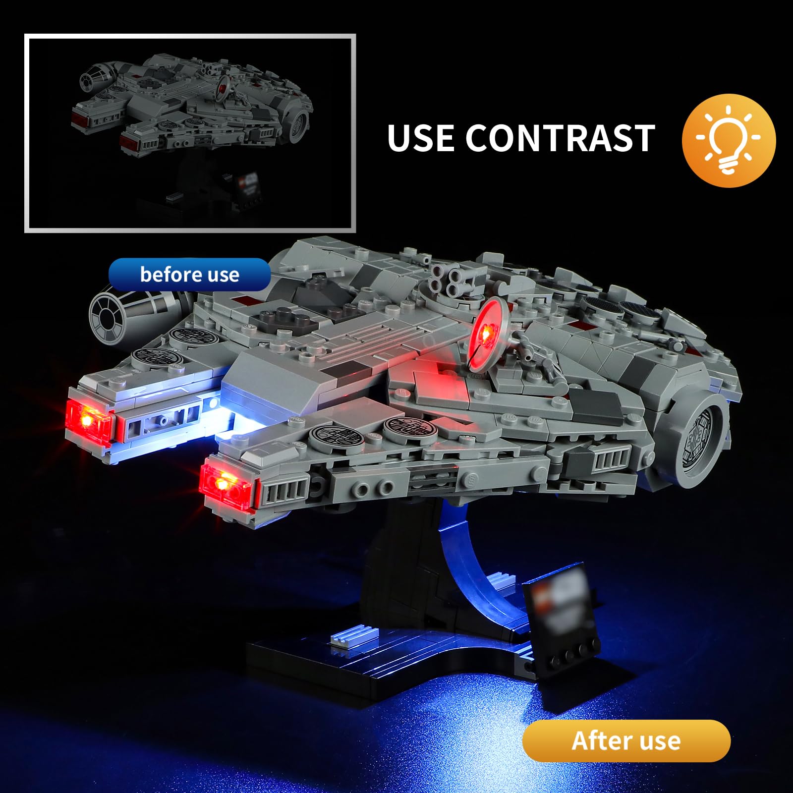 Foto 2 | Luz Led Para Lego 75375 Millennium Falcon Set Vaodest - Venta Internacional.