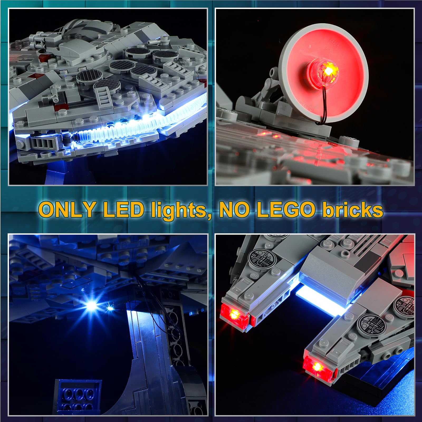 Foto 4 pulgar | Luz Led Para Lego 75375 Millennium Falcon Set Vaodest - Venta Internacional.
