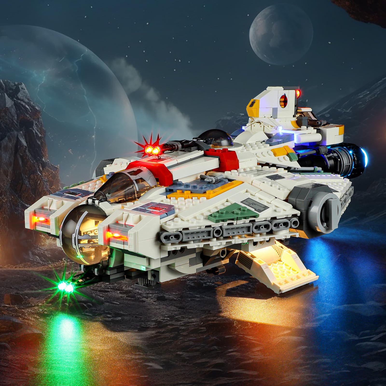 Foto 2 pulgar | Set De Luces Led Para Lego Star Wars Ghost & Phantom Ii 75357 Vaodest - Venta Internacional.