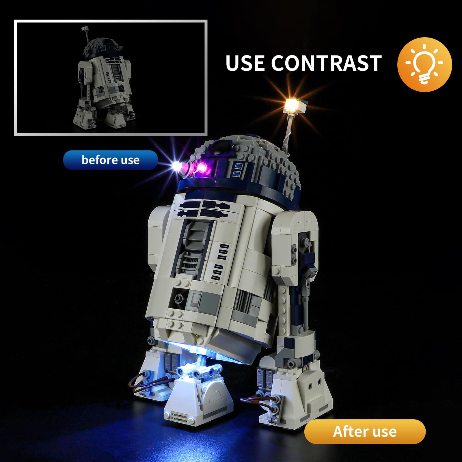 Foto 3 | Luz Led Para Lego 75379 R2-d2, Compatible Con Vaodest Design - Venta Internacional.