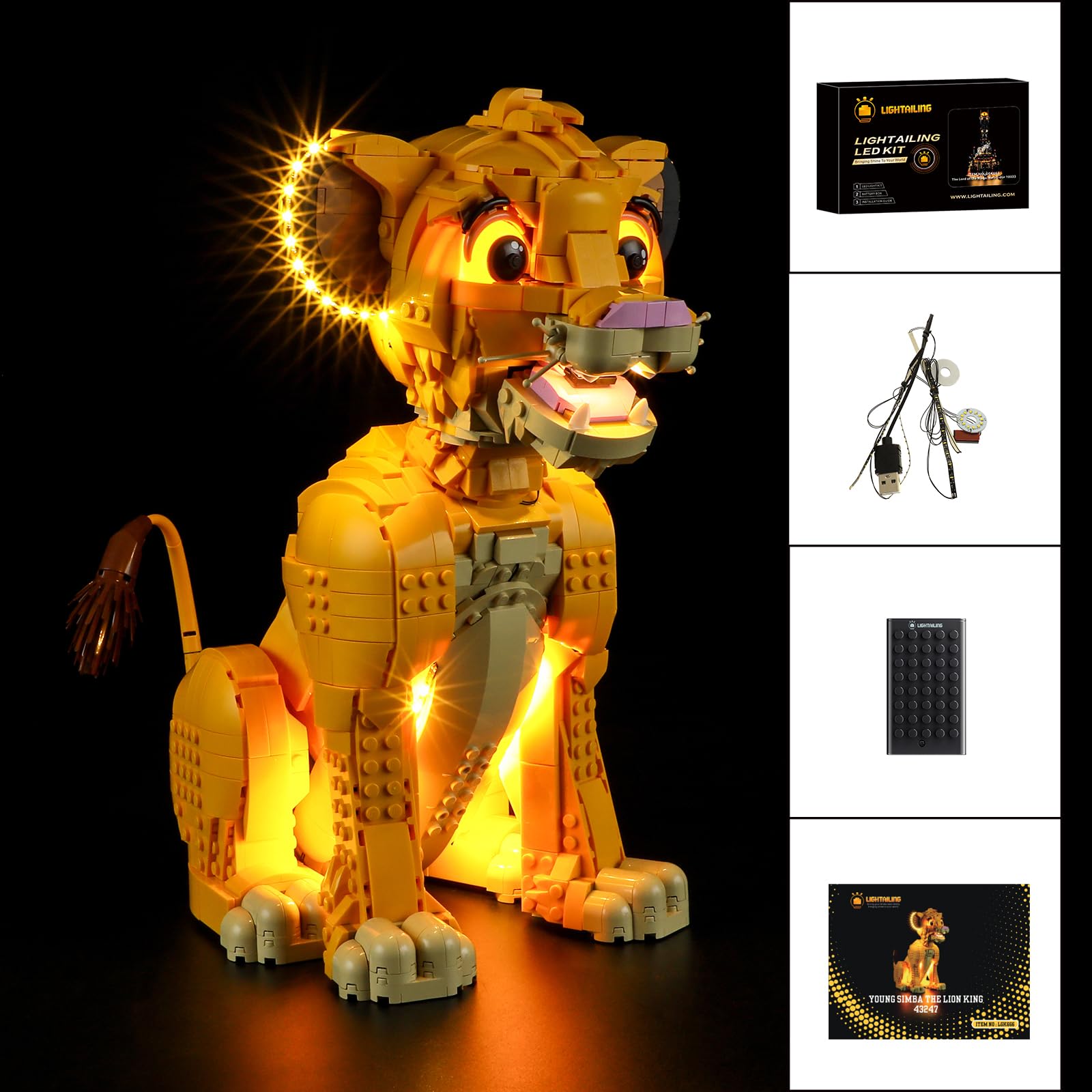 Foto 7 pulgar | Kit De Iluminación Lightailing Para Lego Young Simba The Lion King - Venta Internacional.