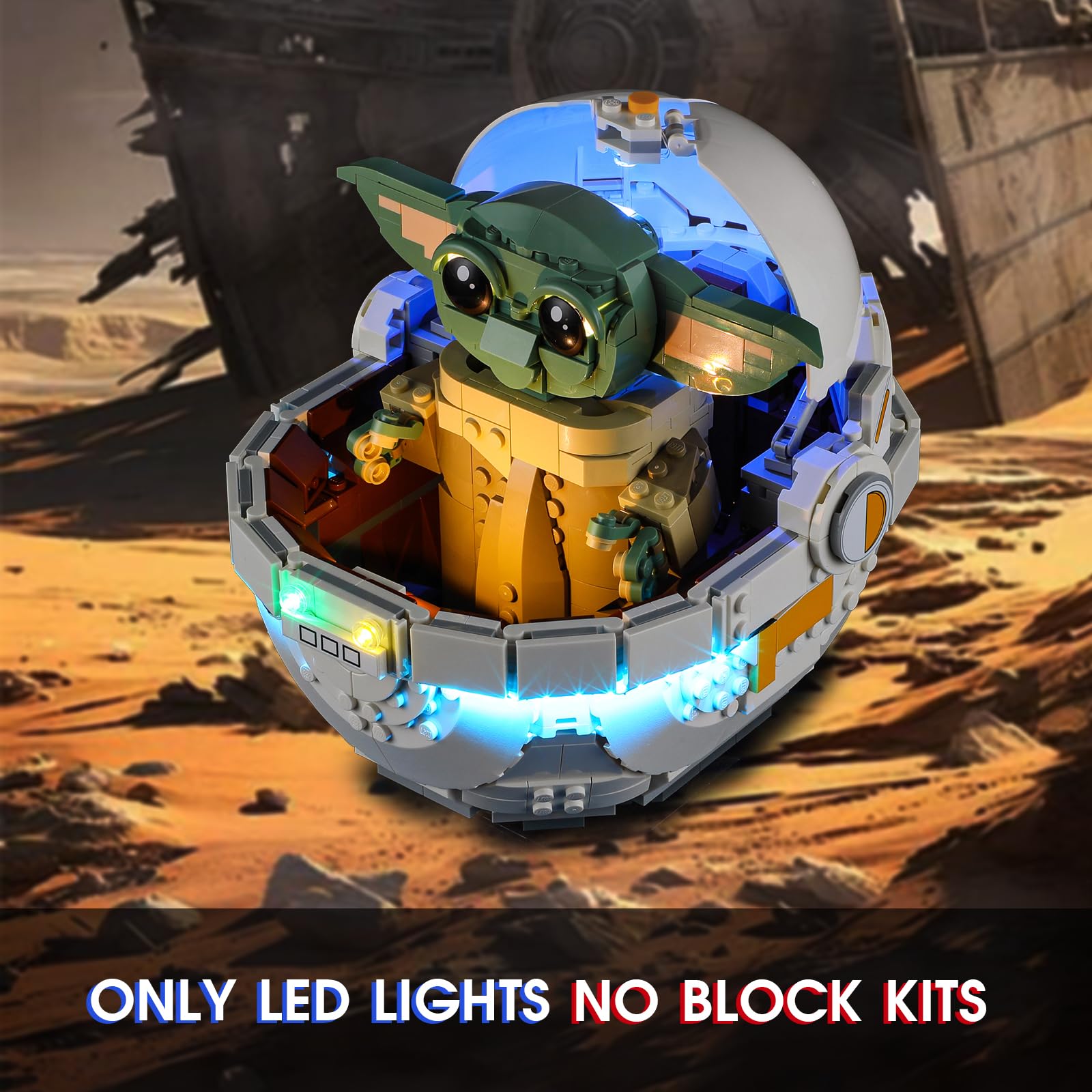 Foto 2 | Luz Led Para Lego 75403 Grogu Con Set De Cochecito Flotante Vaodest - Venta Internacional.
