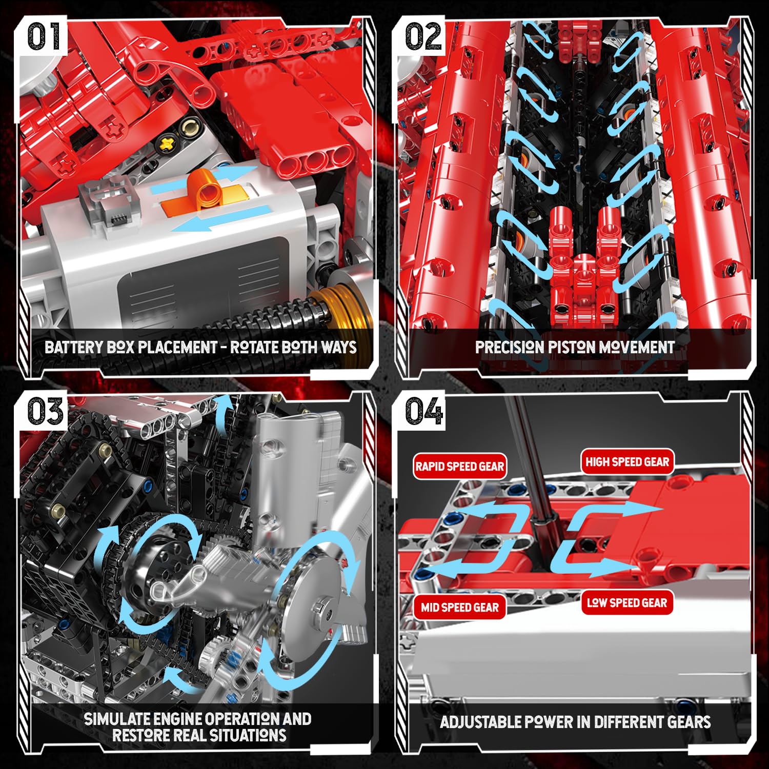 Foto 5 pulgar | Kit de Modelo de Motor Mould King V12 Engine 3472 Piezas para Niños y Adultos - Venta Internacional