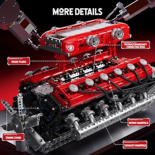 Foto 5 | Kit de Modelo de Motor Mould King V12 Engine 3472 Piezas para Niños y Adultos - Venta Internacional