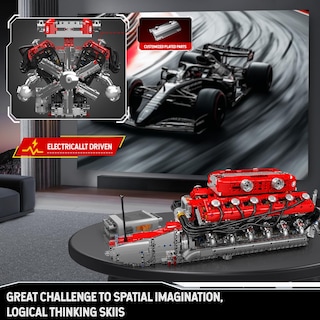 Foto 6 | Kit de Modelo de Motor Mould King V12 Engine 3472 Piezas para Niños y Adultos - Venta Internacional