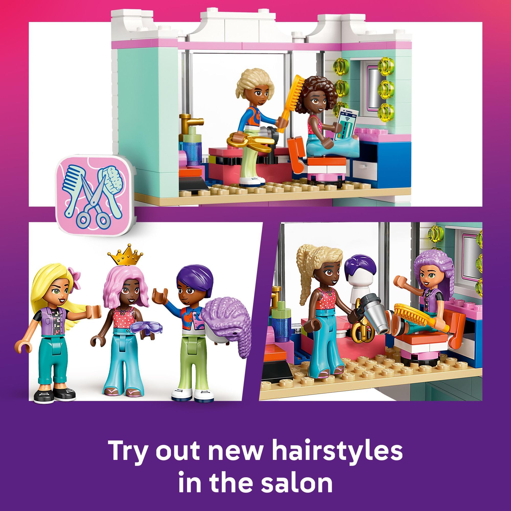 Foto 4 pulgar | Set de Construcción LEGO Friends Hair Salon con 3 Minimuñecos - Venta Internacional